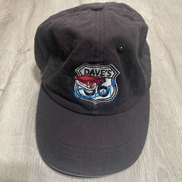 Vintage Famous Dave's Black Cap Hat - Picture 1 of 2